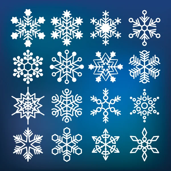 Raccolta di fiocchi di neve vettoriale — Vettoriale Stock
