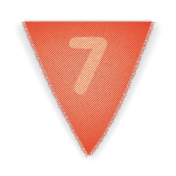 Bunting flag number 7 — Stock Vector