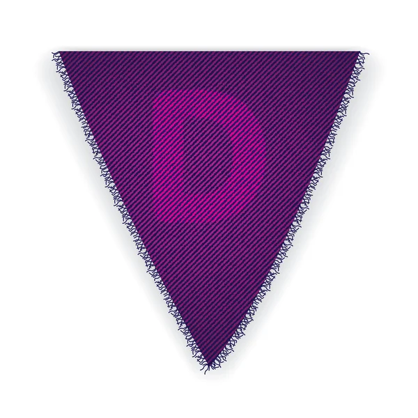 Bunting flag letter D — Stock Vector