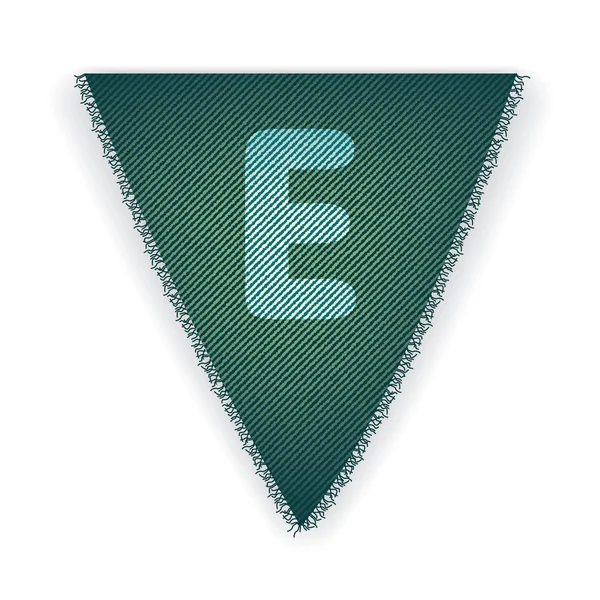 Kiraz kuşu bayrak harf E — Stok Vektör