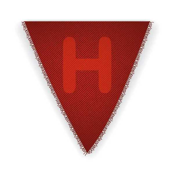 Bandeira de Bunting letra H —  Vetores de Stock