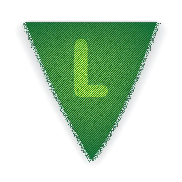 Bunting vlag letter L — Stockvector