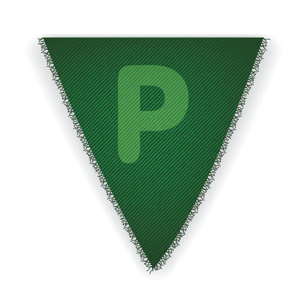 Prapory vlajky písmeno P — Stockový vektor