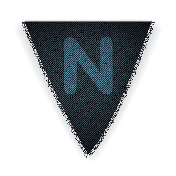 Prapory vlajky písmeno N — Stockový vektor
