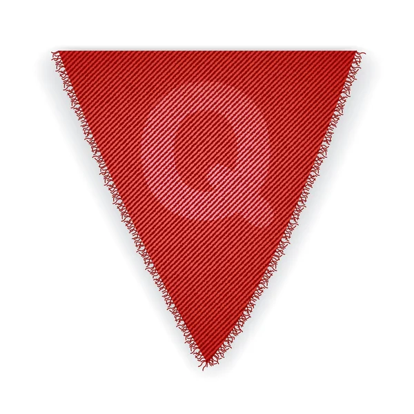 Bunting flag letter Q — Stock Vector