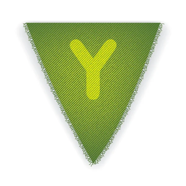 Bandiera Bunting lettera Y — Vettoriale Stock