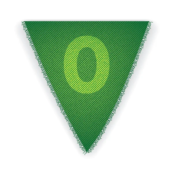 Bunting flag number 0 — Stock Vector