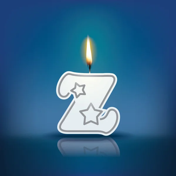 Κερί γράμμα z με φλόγα — Διανυσματικό Αρχείο