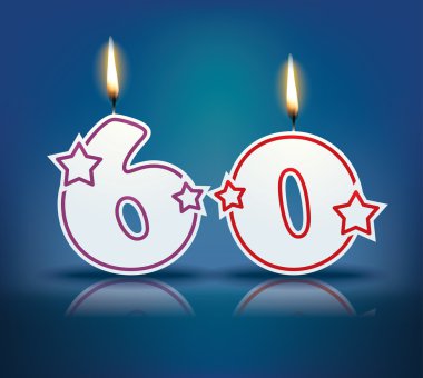 Doğum günü mumu numarası 60