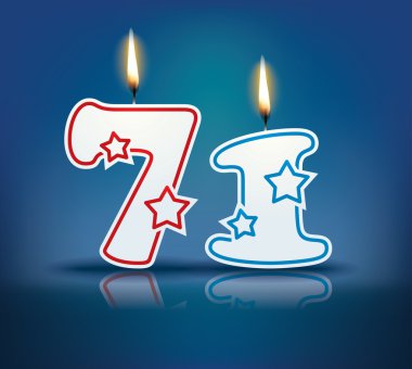 Doğum günü mumu numarası 71