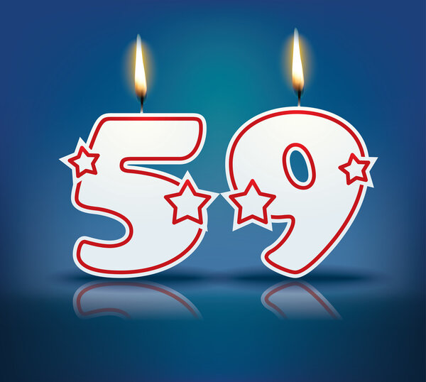 Birthday candle number 59