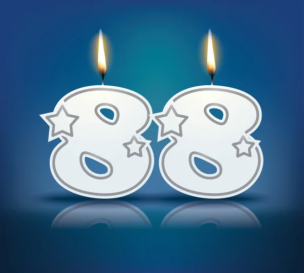 Birthday candle number 88 — Stock Vector