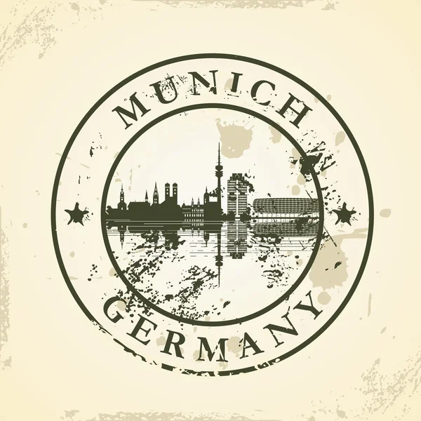 Grunge καουτσούκ σφραγίδα με το Μόναχο, Γερμανία — Διανυσματικό Αρχείο