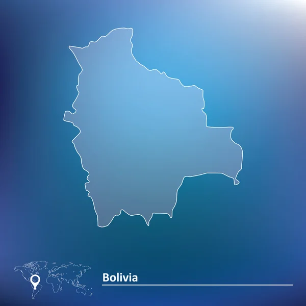 Mapa da Bolívia — Vetor de Stock