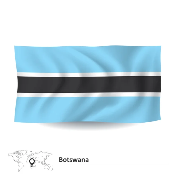 Bendera Botswana - Stok Vektor