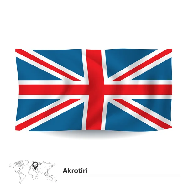 Bandeira de akrotiri — Vetor de Stock