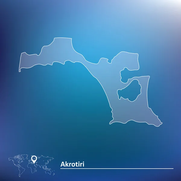 Mapa Akrotiri — Wektor stockowy