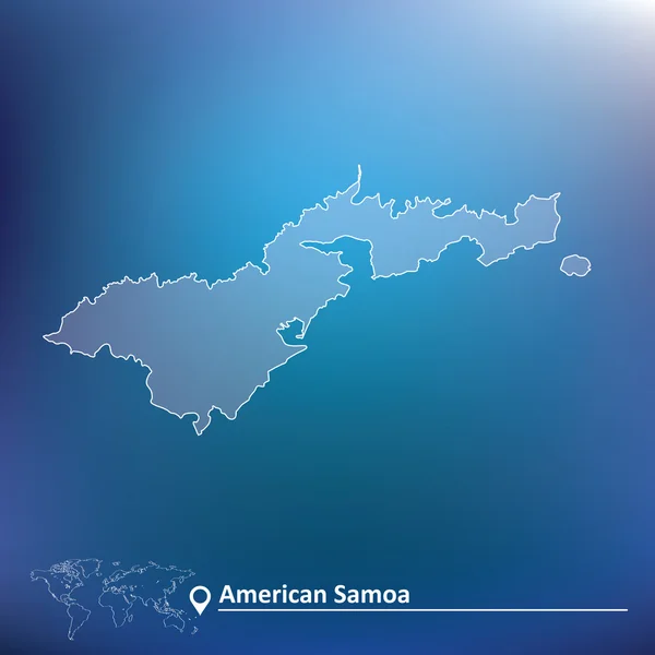 Mapa de samoa americana — Vetor de Stock