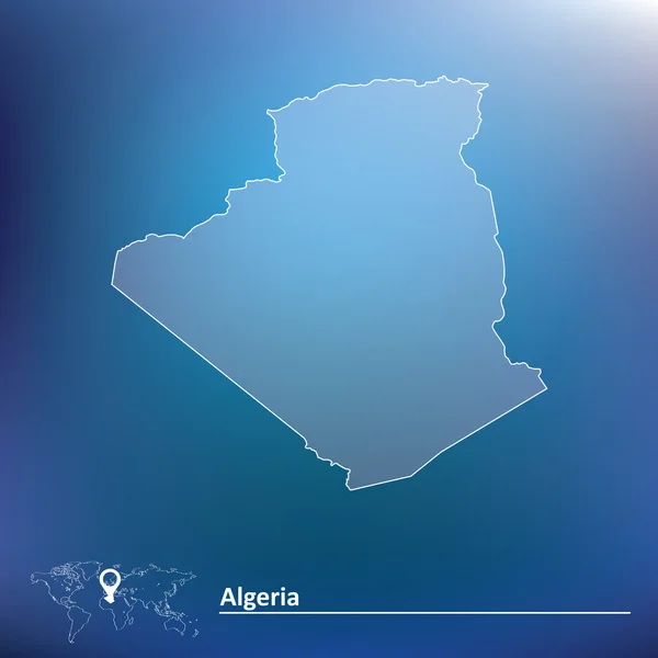 Mapa de algeria —  Vetores de Stock