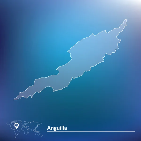 Mapa Anguilla — Stockový vektor