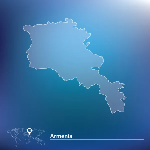 La mappa di Armenia — Vettoriale Stock