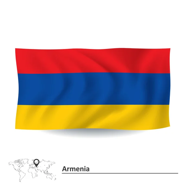 Bandera de Armenia — Vector de stock