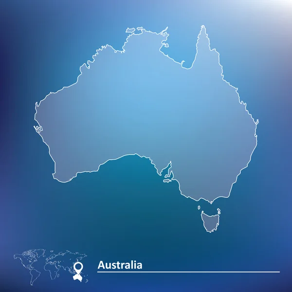 Mapa online de Australia — Vector de stock