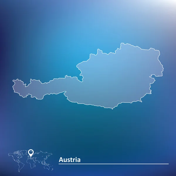 Mapa Austrii — Wektor stockowy