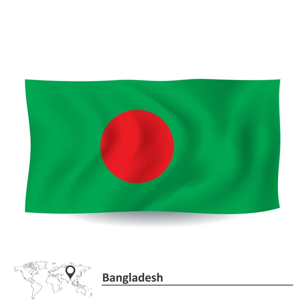 Bandiera del Bangladesh — Vettoriale Stock