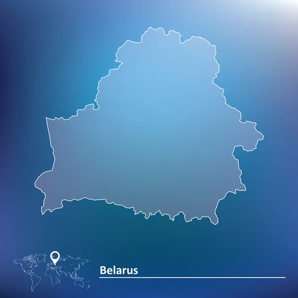 Mapa Běloruska — Stockový vektor