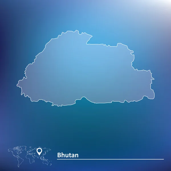 Mapa Bhutanu — Wektor stockowy