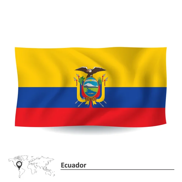 Flagge Ecuadors — Stockvektor