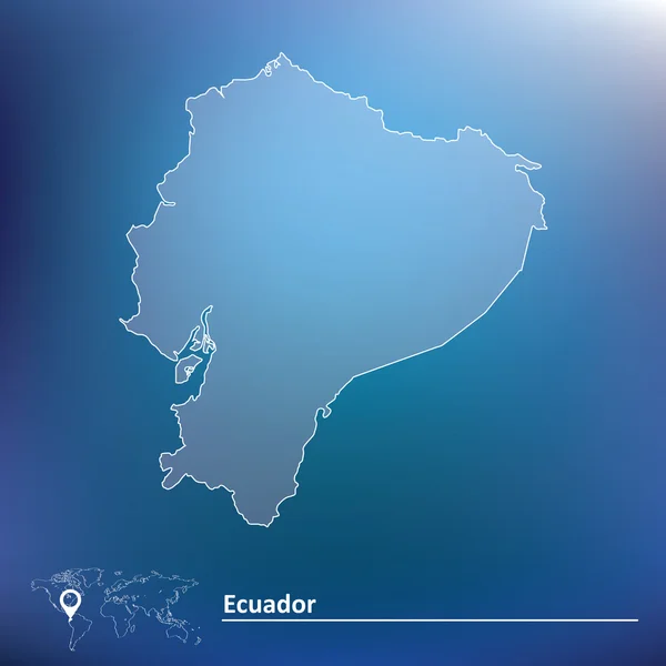 La carte de ecuador — Image vectorielle