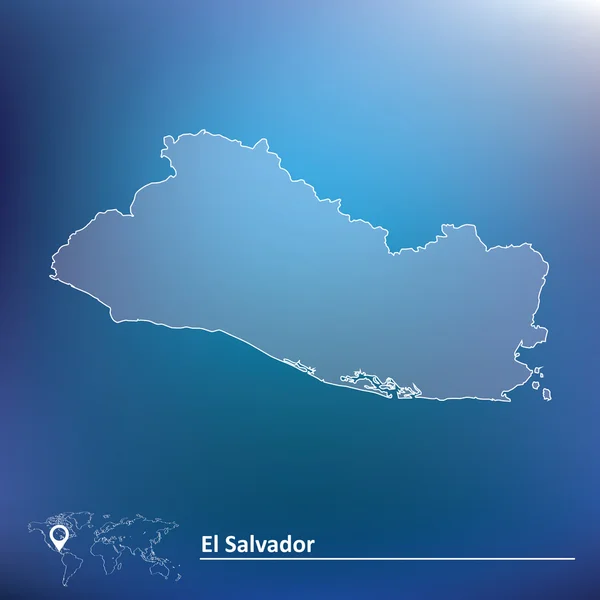 Kaart van El Salvador — Stockvector