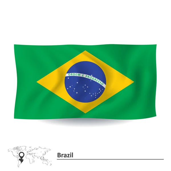 Brazília zászlaja — Stock Vector