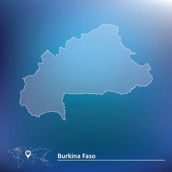 Mapa Burkina Faso — Wektor stockowy