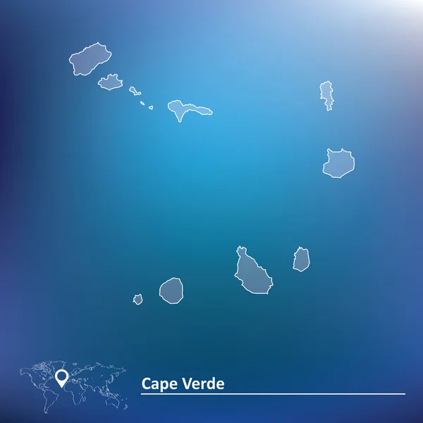 Карта Кабо-Верде — стоковый вектор