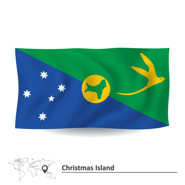 圣诞岛旗 — 图库矢量图片