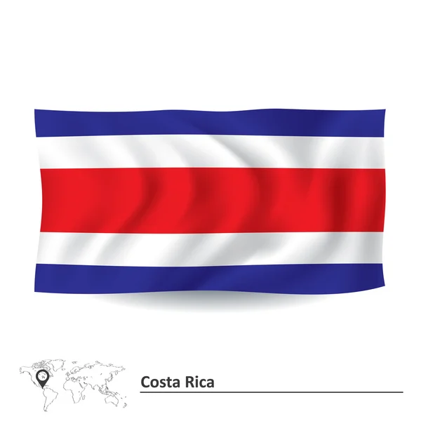 Bandeira da Costa Rica — Vetor de Stock