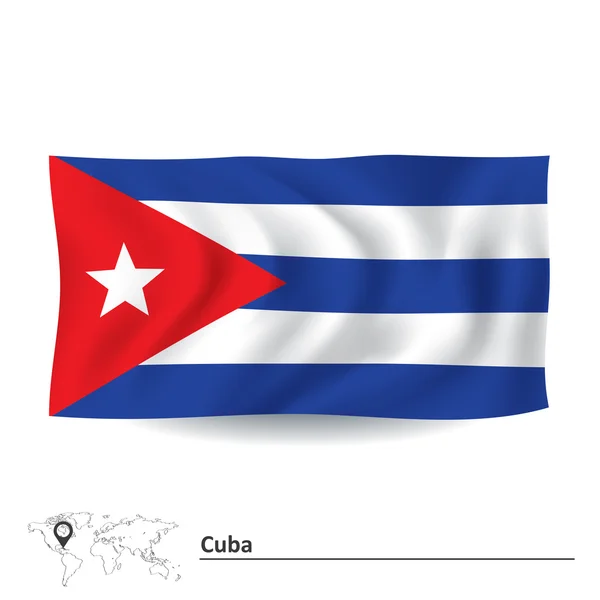 Vlag van cuba — Stockvector