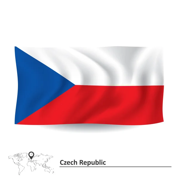 Flagge der Tschechischen Republik — Stockvektor