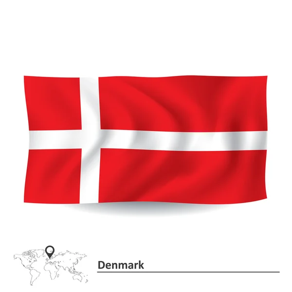 Flagge von Dänemark — Stockvektor
