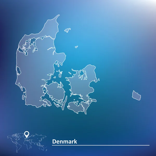 Map of Denmark — Stock Vector