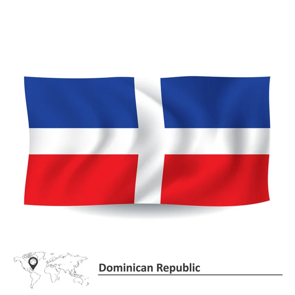 Flaga Republiki Dominikańskiej — Wektor stockowy