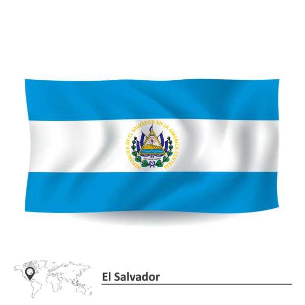 Bandera de El Salvador — Vector de stock