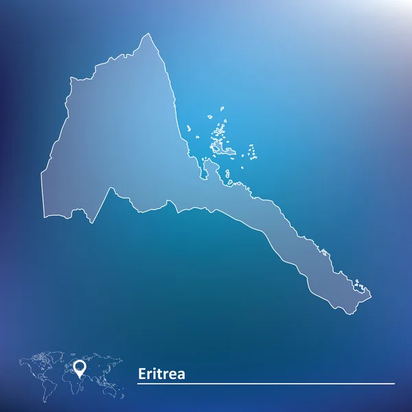 厄立特里亚的地图 — 图库矢量图片