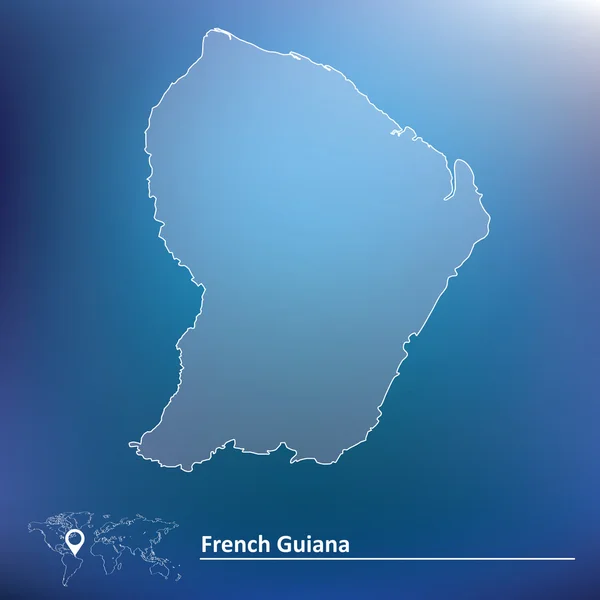 Mapa de Guiana francesa — Vetor de Stock