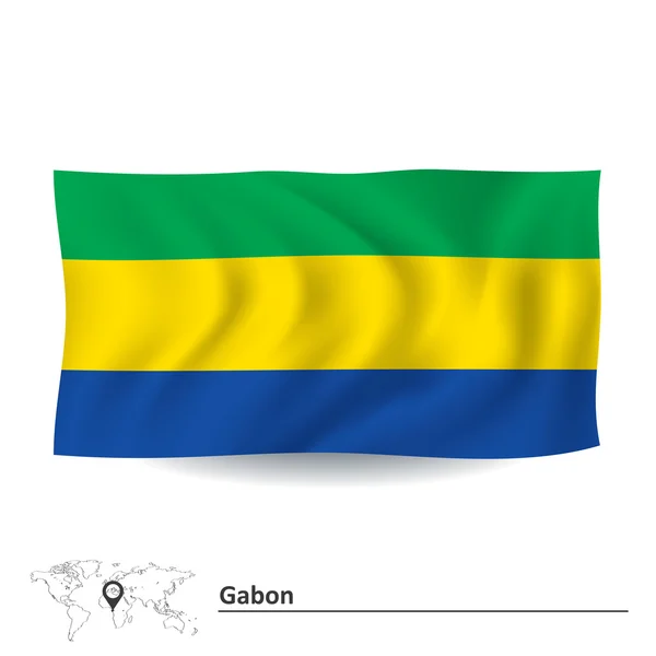 Drapeau du Gabon — Image vectorielle