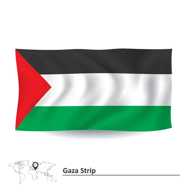 Vlag van de Gaza-strook — Stockvector