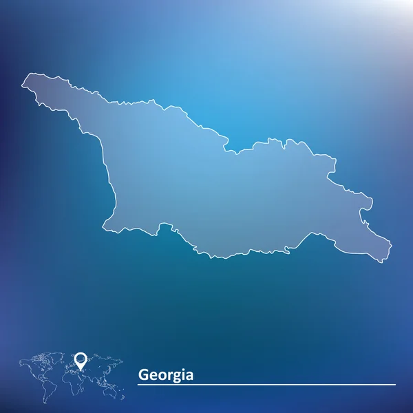 O mapa de Georgia —  Vetores de Stock
